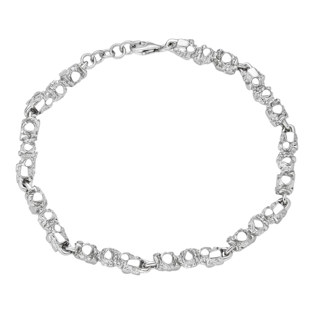 HarlemBling Custom Nugget Chain Bracelet - 925 Sterling Silver - 7"-8.5" - 5mm