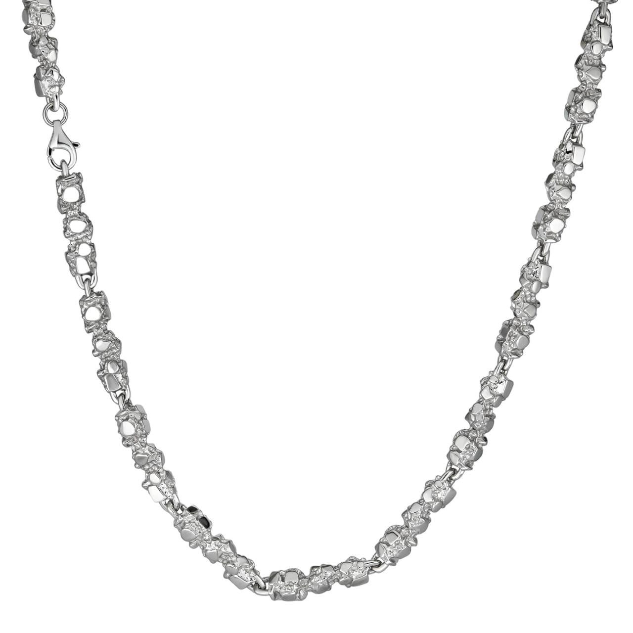 HarlemBling Custom Nugget Chain Necklace - 925 Sterling Silver - 18"-30" - 5mm