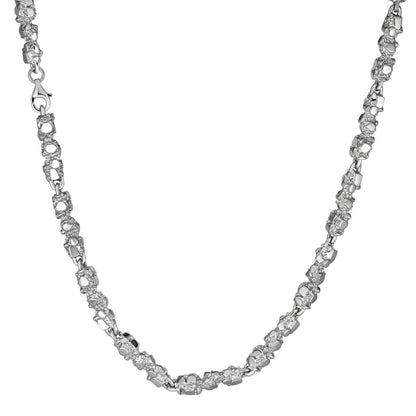 HarlemBling Custom Nugget Chain Necklace - 925 Sterling Silver - 18"-30" - 5mm