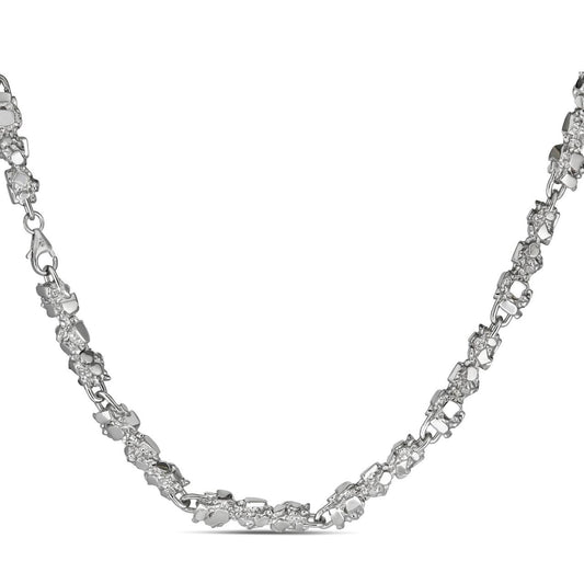 HarlemBling Custom Nugget Chain Necklace - 925 Sterling Silver - 18"-30" - 8mm