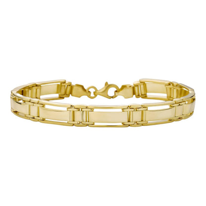 HarlemBling Custom Panther Link Bracelet - 14k Gold Vermeil 925 Silver - 8.5" - 8mm