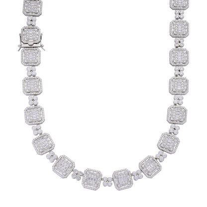 HarlemBling Custom Rapper Chain Necklace Iced Out CZ Stones - 925 Silver - 16mm - 18"-30"