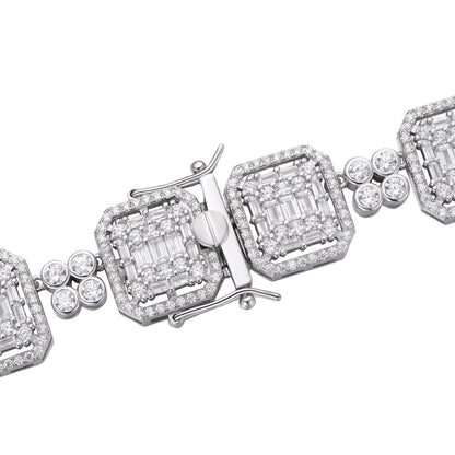 HarlemBling Custom Rapper Chain Necklace Iced Out CZ Stones - 925 Silver - 16mm - 18"-30"