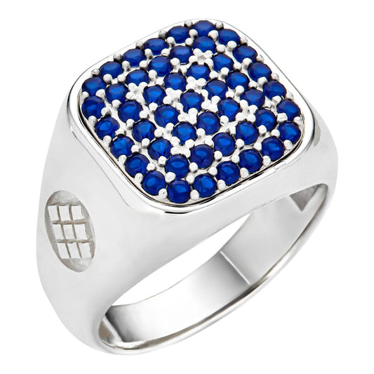 HarlemBling Deep South Ring - 925 Silver - Blue CZ Stones