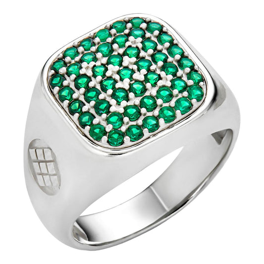 HarlemBling Deep South Ring - 925 Silver - Green CZ Stones