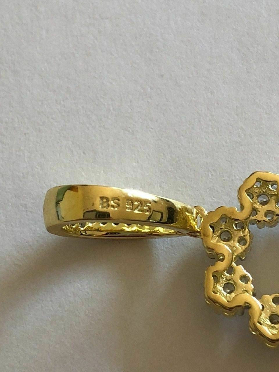 HarlemBling Diamond Ankh Cross Tennis Pendant Real 14k Gold Over Solid 925 Sterling Silver