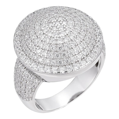 HarlemBling Dome Iced Out Ring - 925 Silver - CZ Stones