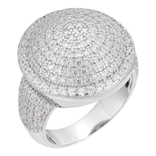 HarlemBling Dome Iced Out Ring - 925 Silver - CZ Stones