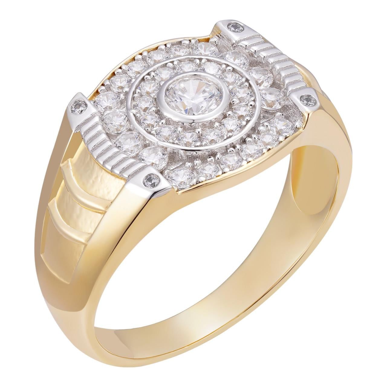 HarlemBling Eddie's Design #24 Ring - 14k Gold Vermeil 925 Silver - CZ Stones