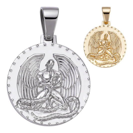 HarlemBling Euphanasia Tupac 2Pac Medallion Hip Hop Pendant - 14k Gold Vermeil Or 925 Silver - Medium 1.75"