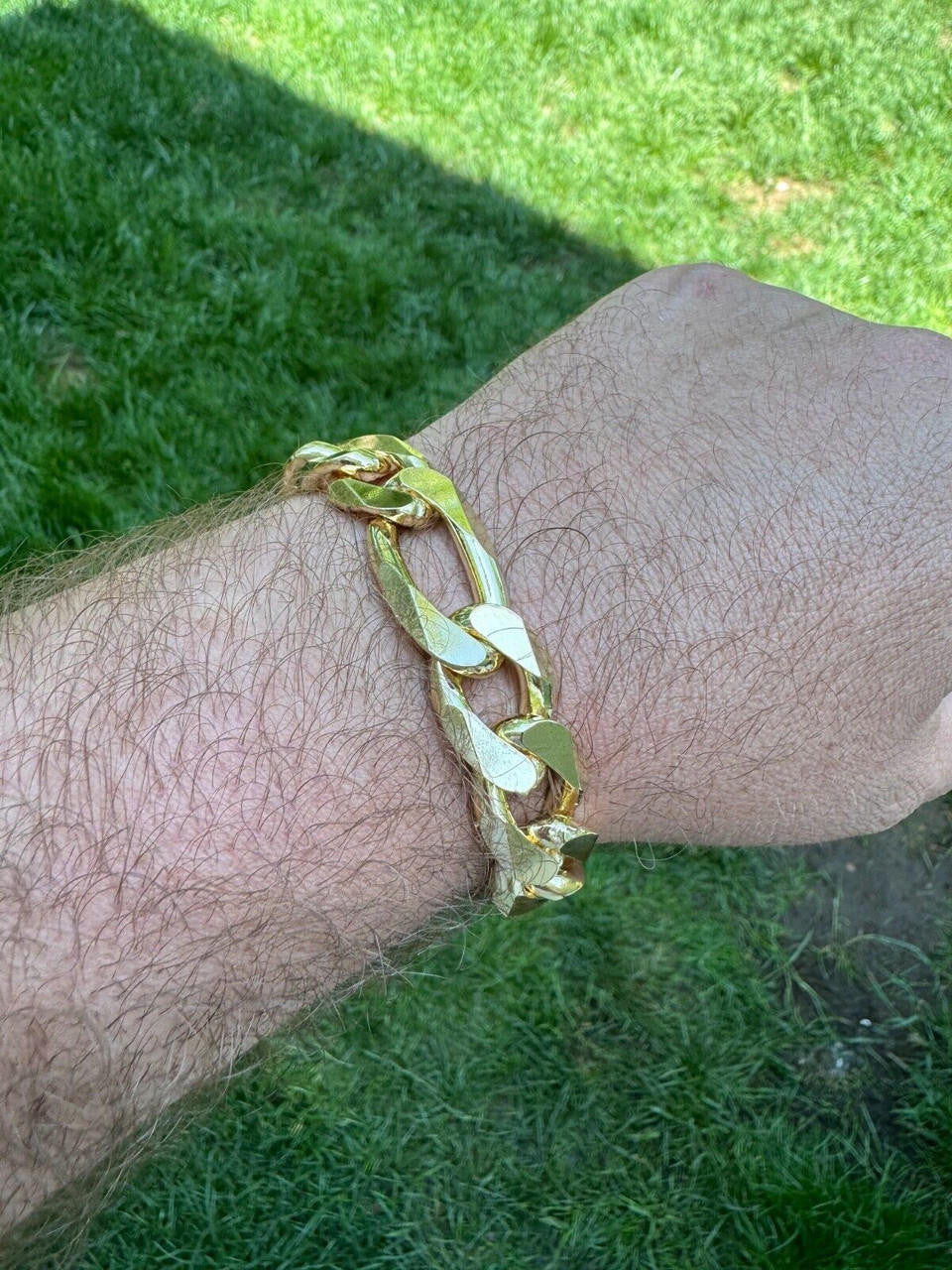 HarlemBling Figaro Link Bracelet - 14k Gold Vermeil 925 Sterling Silver - 6"-9" - 2.5mm-16mm