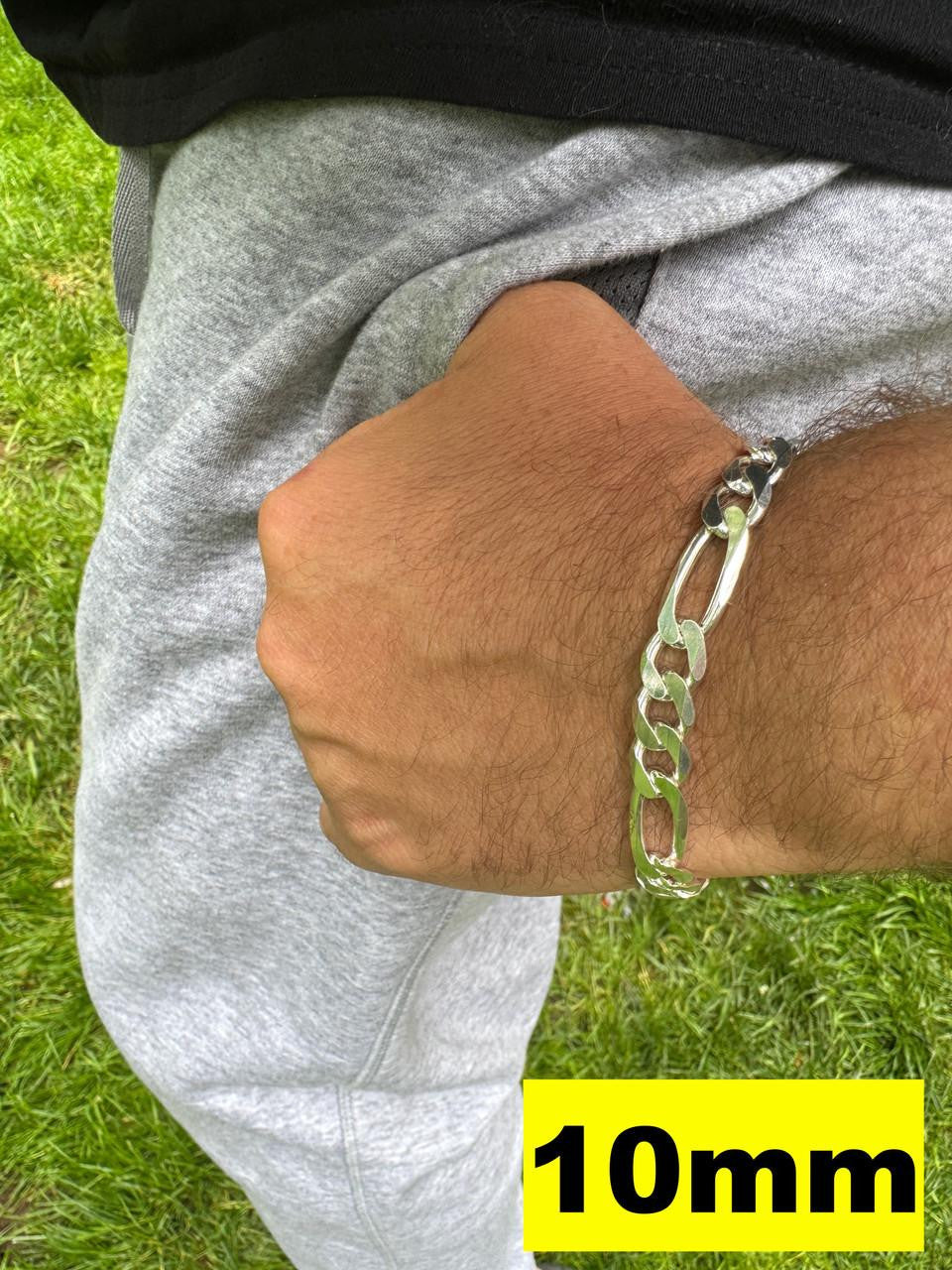 HarlemBling Figaro Link Chain Necklace Or Bracelet - 925 Sterling Silver - 6"-30" - 2.5mm-15mm