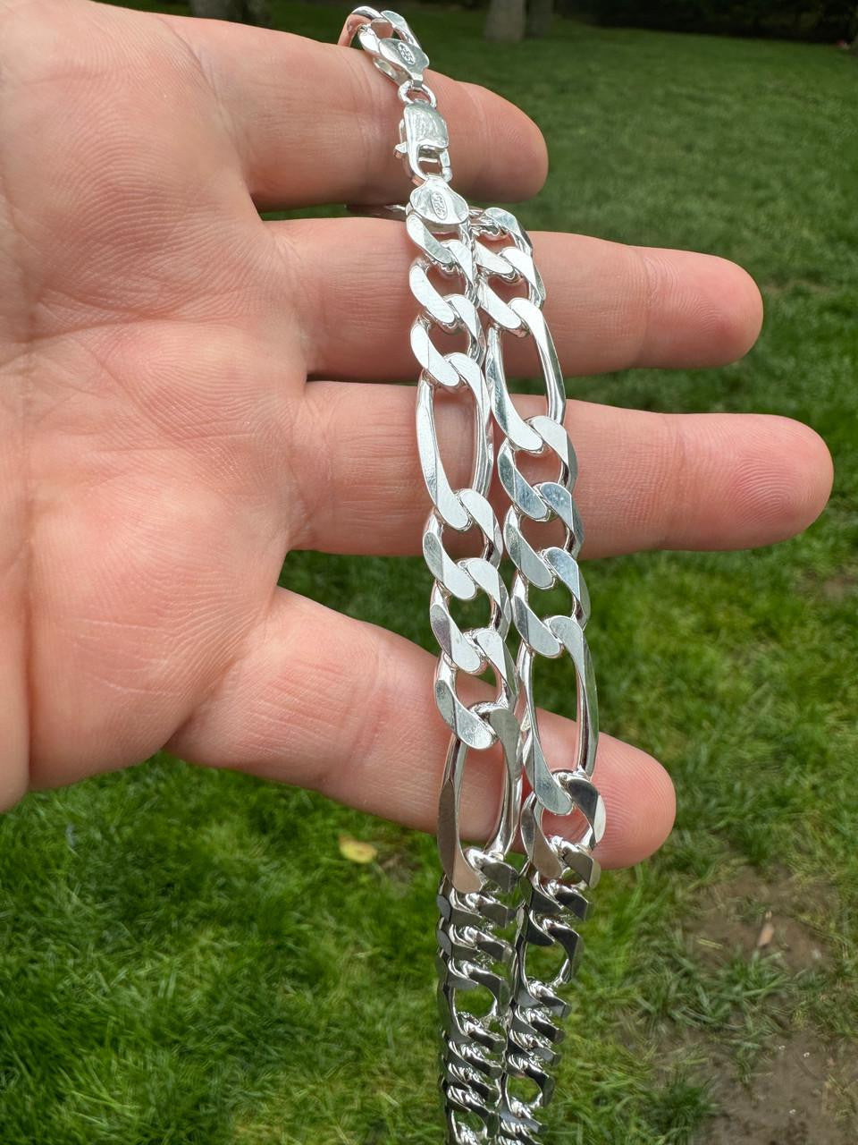 HarlemBling Figaro Link Chain Necklace Or Bracelet - 925 Sterling Silver - 6"-30" - 2.5mm-15mm