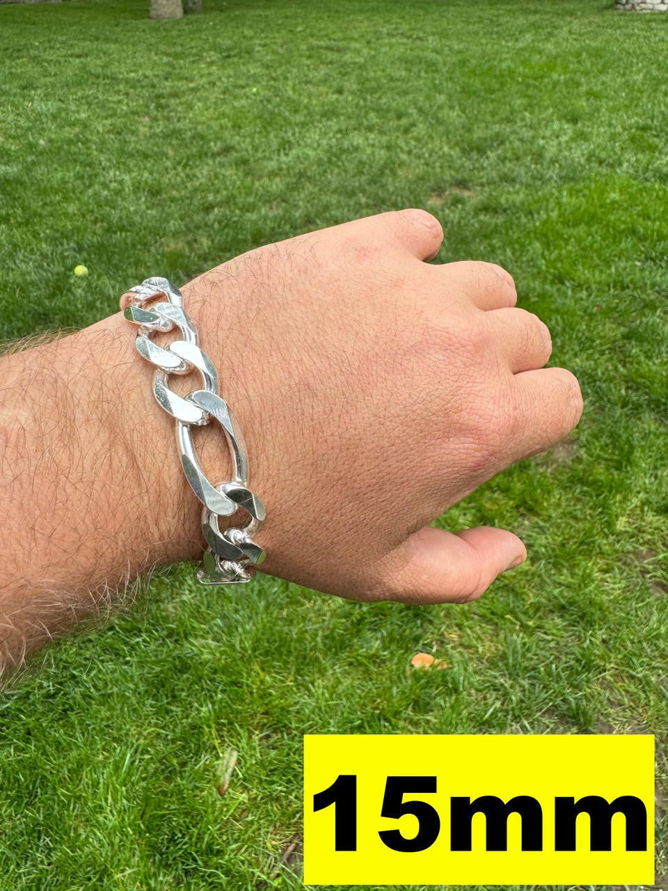 HarlemBling Figaro Link Chain Necklace Or Bracelet - 925 Sterling Silver - 6"-30" - 2.5mm-15mm