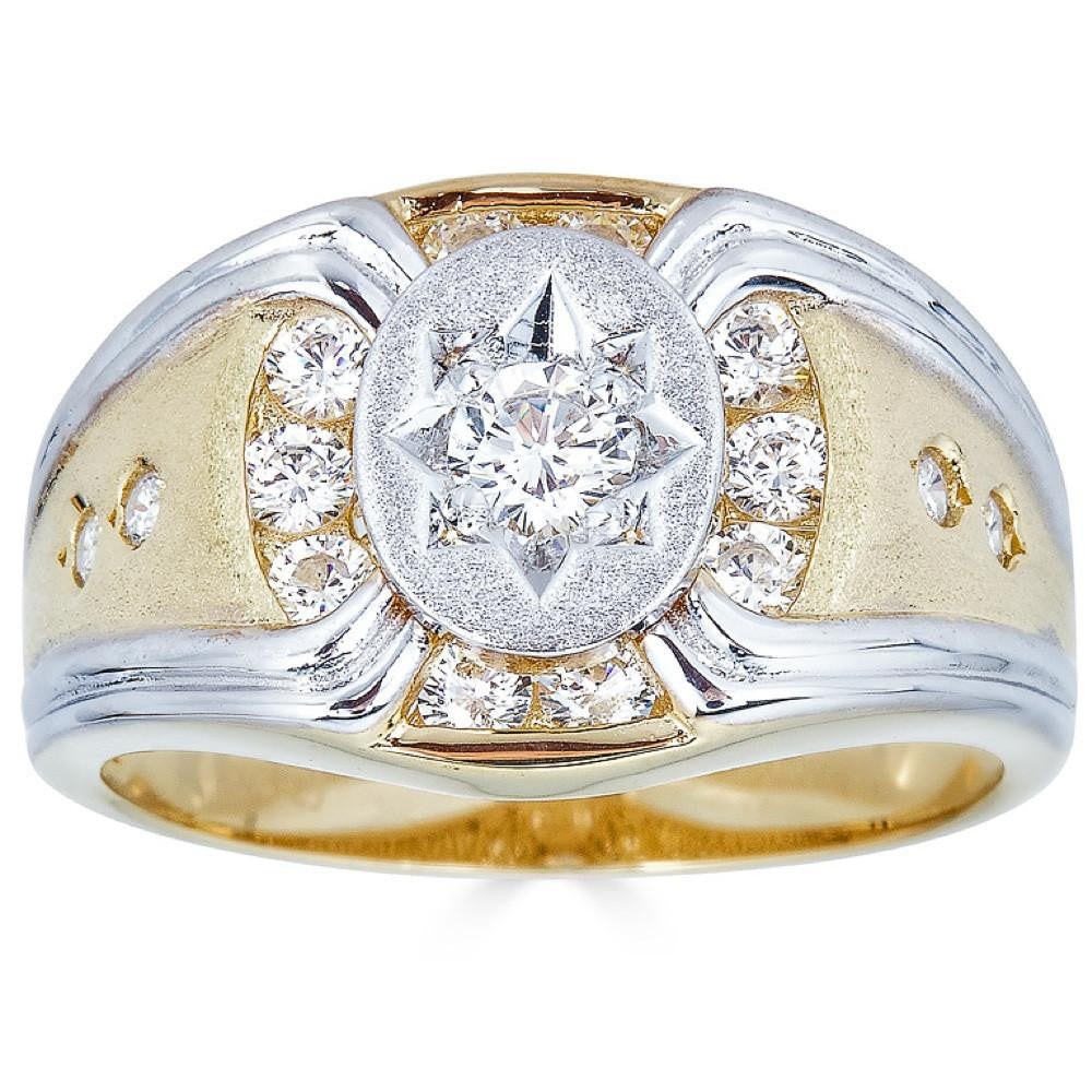 HarlemBling Forever Infinity Star - 14k Gold Vermeil 925 Silver Two Tone - CZ Stones