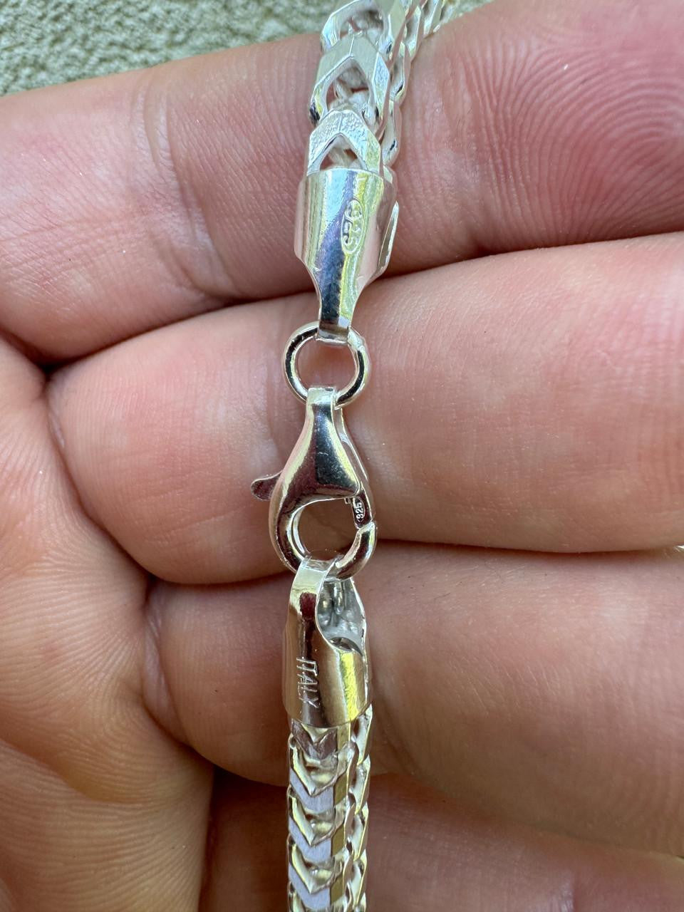 HarlemBling Franco Link Chain Necklace - 925 Sterling Silver - 16"-30" - 2mm-5mm