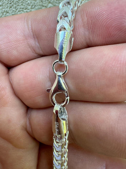 HarlemBling Franco Link Chain Necklace - 925 Sterling Silver - 16"-30" - 2mm-5mm