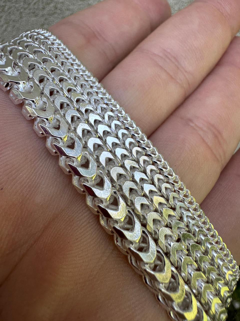 HarlemBling Franco Link Chain Necklace - 925 Sterling Silver - 16"-30" - 2mm-5mm