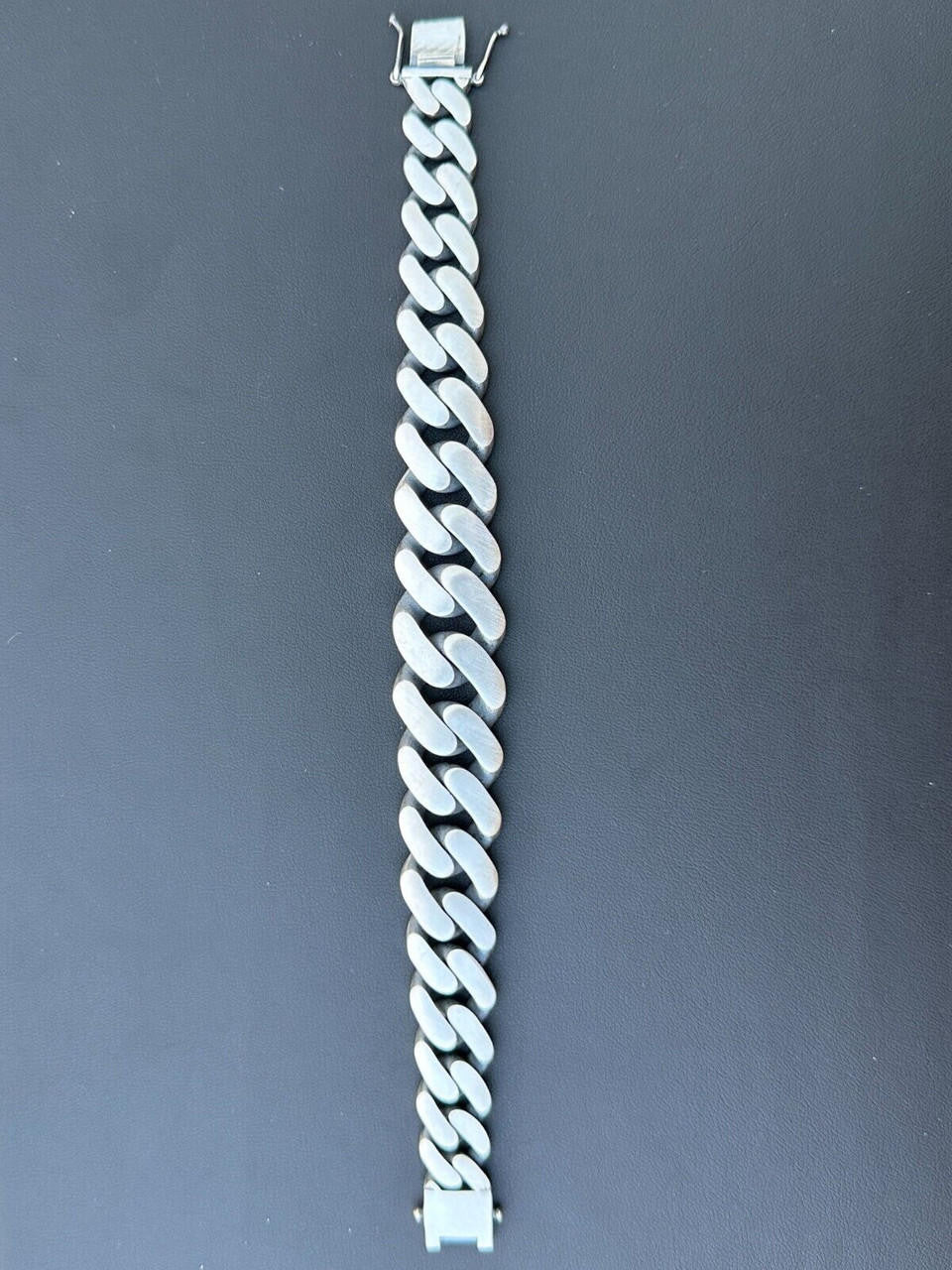 HarlemBling Graduated Miami Cuban Link Bracelet Solid 925 Sterling Silver Box Clasp 12-20mm