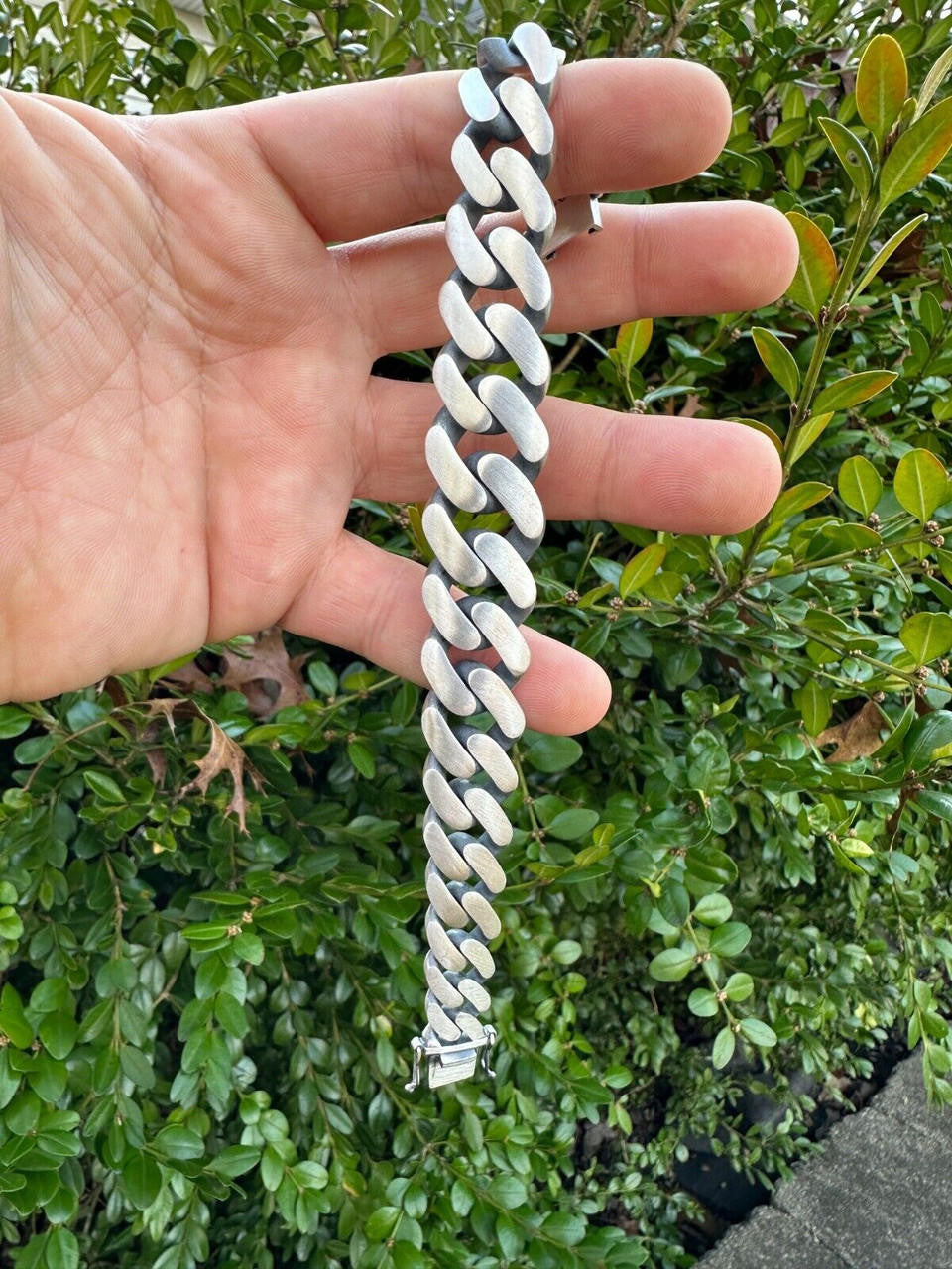 HarlemBling Graduated Miami Cuban Link Bracelet Solid 925 Sterling Silver Box Clasp 12-20mm