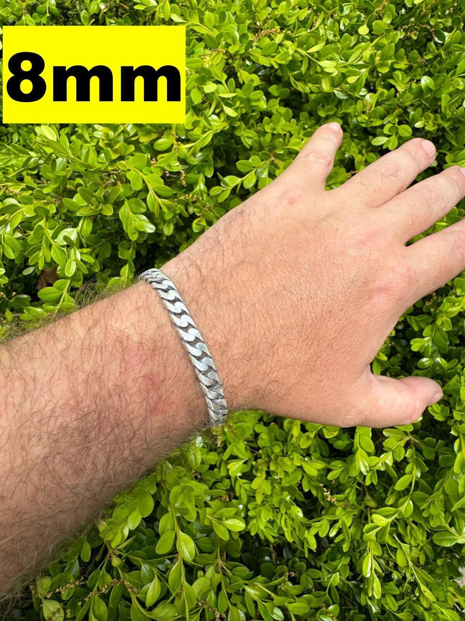 HarlemBling Handmade Mexican Cuban Link Chain Necklace / Bracelet Real 925 Silver 6-20mm Black Rhodium