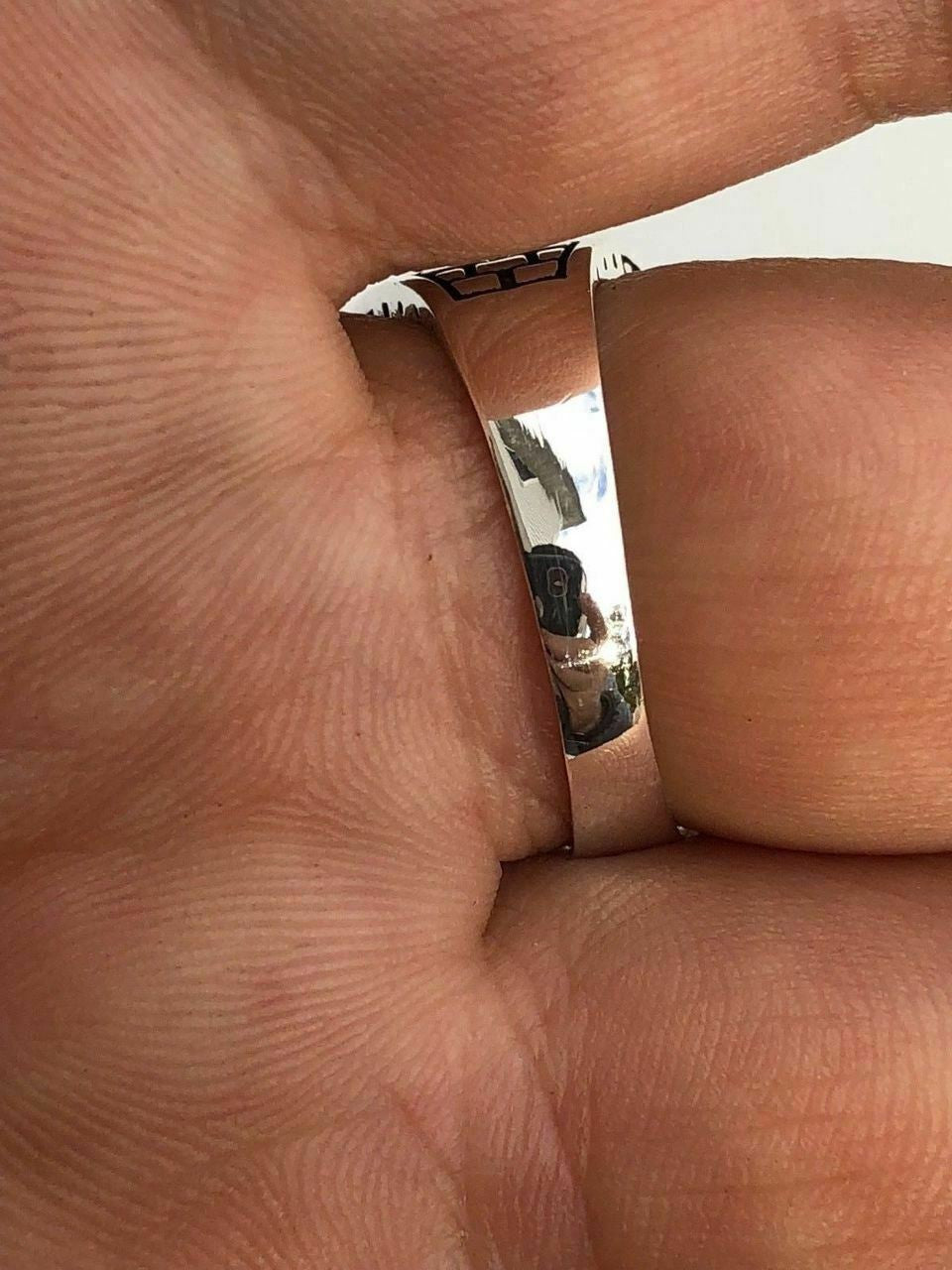 HarlemBling Handmade Real Solid 925 Sterling Silver Black Onyx Square Ring Sizes 7-13 Pinky