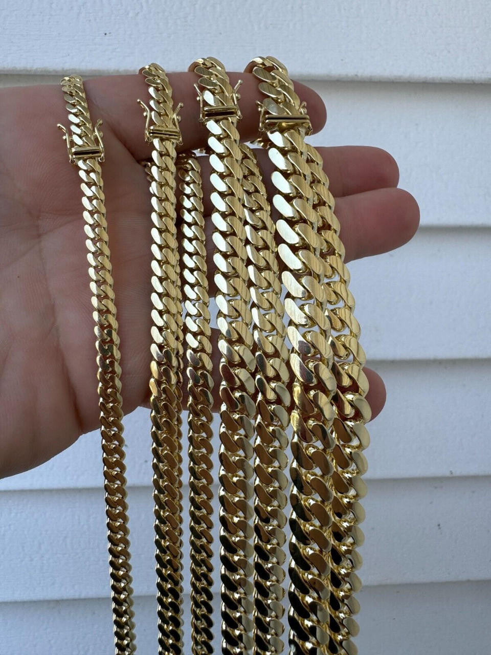 HarlemBling HANDMADE Tight Link Solid 14k Gold Miami Cuban Link Chain Or Bracelet Necklace