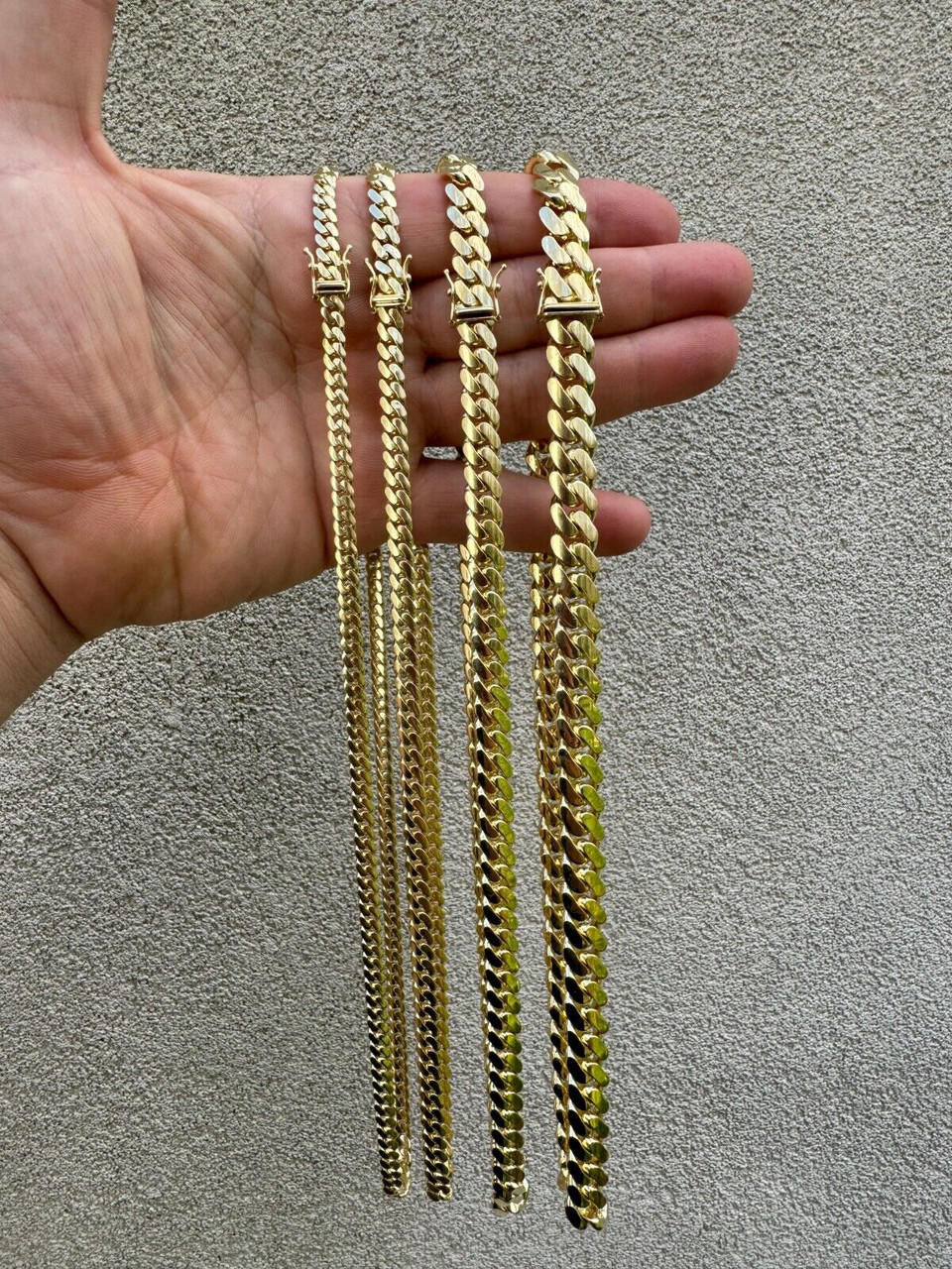 HarlemBling HANDMADE Tight Link Solid 14k Gold Miami Cuban Link Chain Or Bracelet Necklace