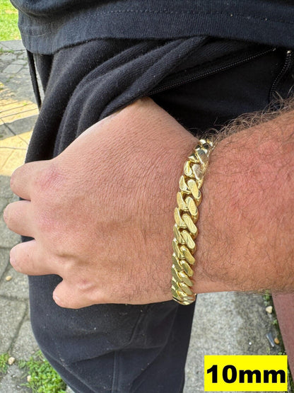 HarlemBling HANDMADE Tight Link Solid 14k Gold Miami Cuban Link Chain Or Bracelet Necklace