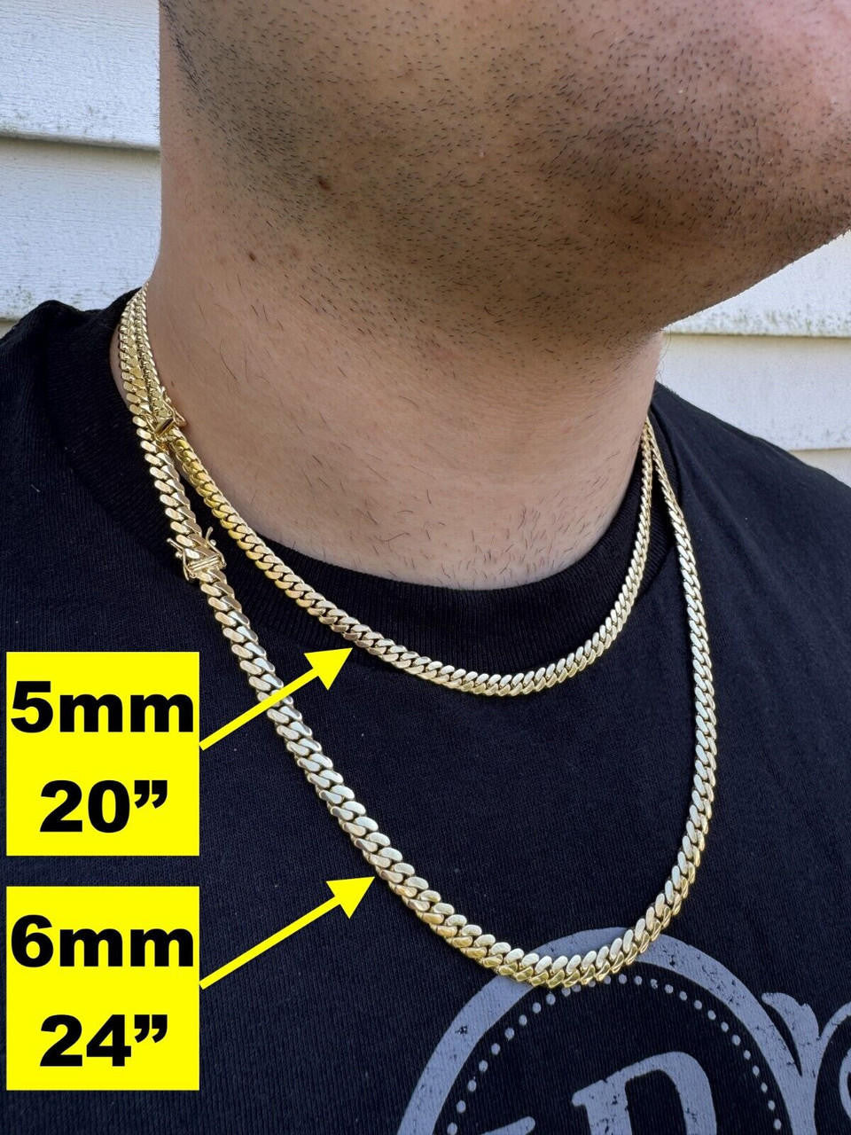 HarlemBling HANDMADE Tight Link Solid 14k Gold Miami Cuban Link Chain Or Bracelet Necklace