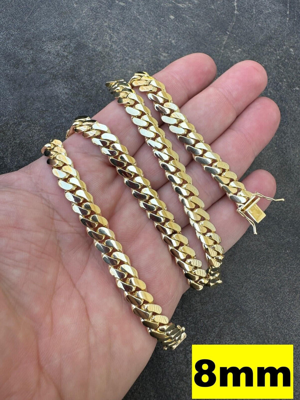 HarlemBling HANDMADE Tight Link Solid 14k Gold Miami Cuban Link Chain Or Bracelet Necklace
