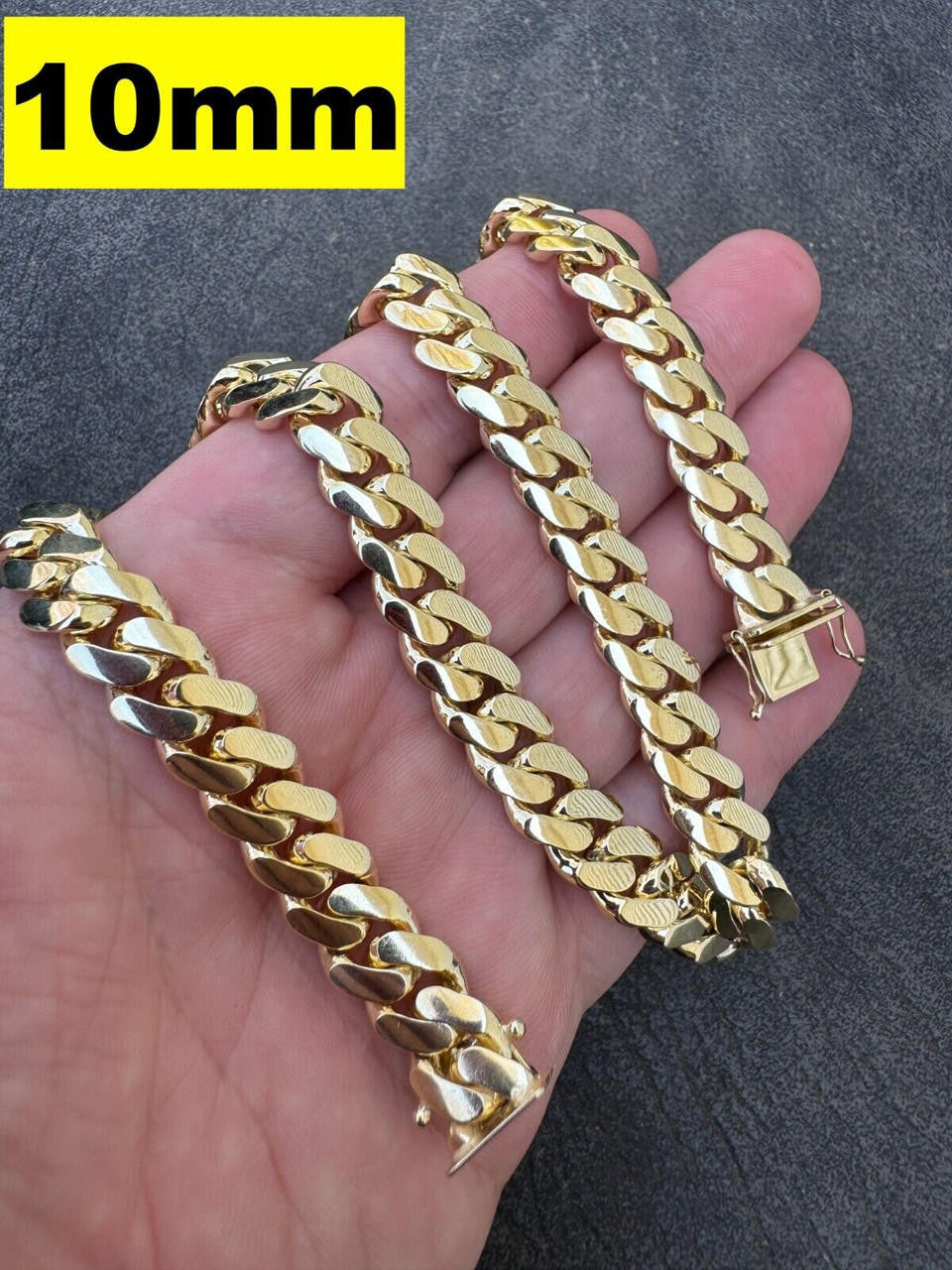 HarlemBling HANDMADE Tight Link Solid 14k Gold Miami Cuban Link Chain Or Bracelet Necklace