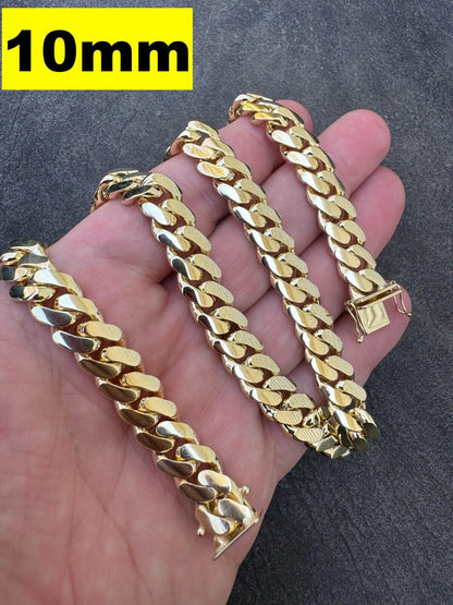 HarlemBling HANDMADE Tight Link Solid 14k Gold Miami Cuban Link Chain Or Bracelet Necklace