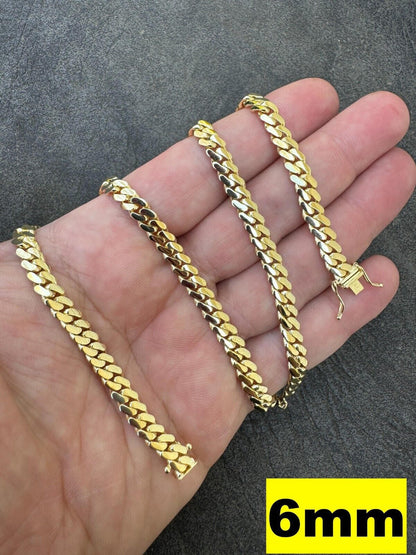 HarlemBling HANDMADE Tight Link Solid 14k Gold Miami Cuban Link Chain Or Bracelet Necklace