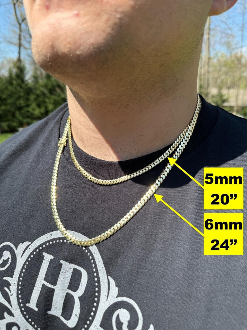 HarlemBling HANDMADE Tight Link Solid 14k Gold Miami Cuban Link Chain Or Bracelet Necklace