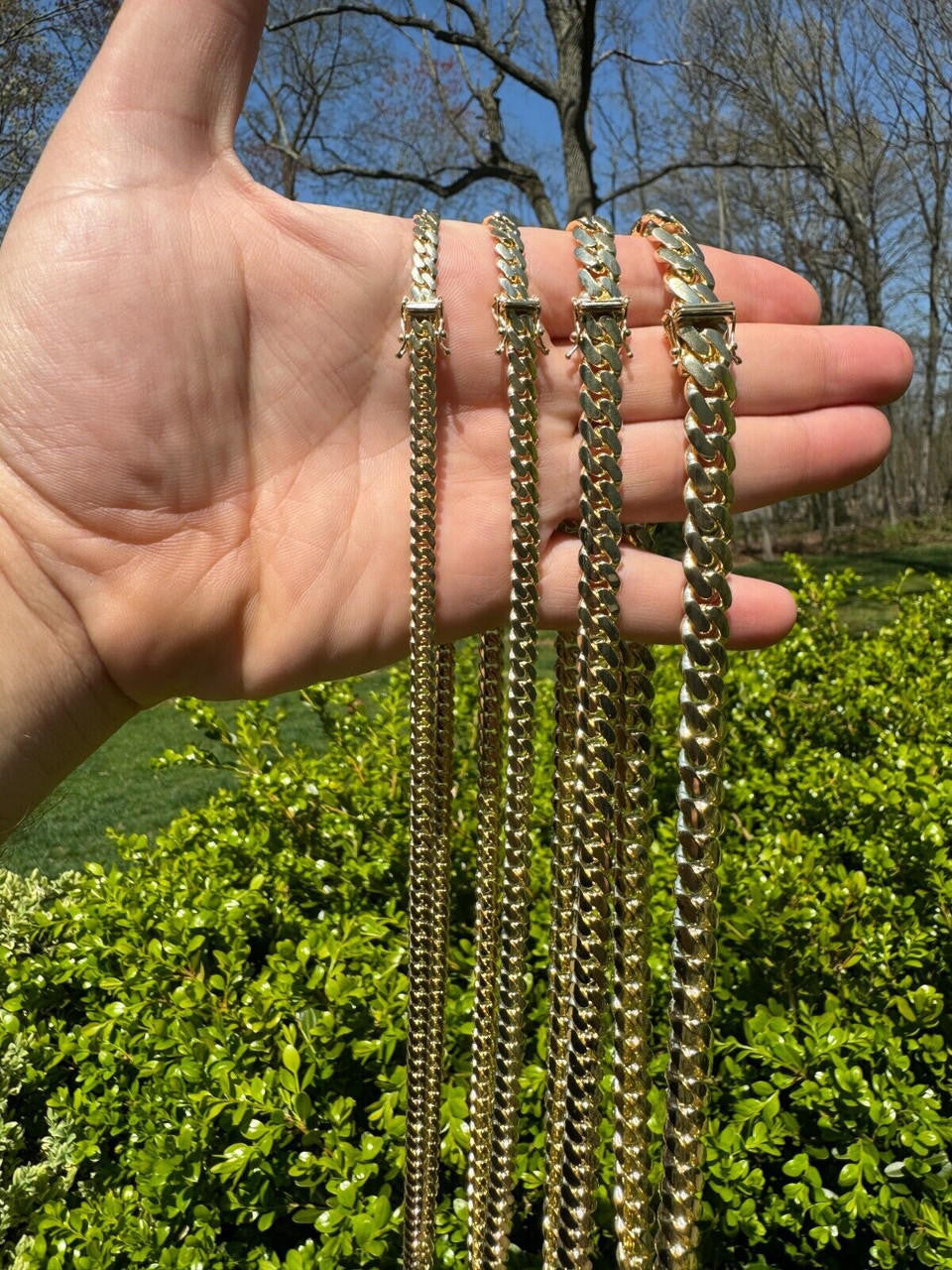 HarlemBling HANDMADE Tight Link Solid 14k Gold Miami Cuban Link Chain Or Bracelet Necklace