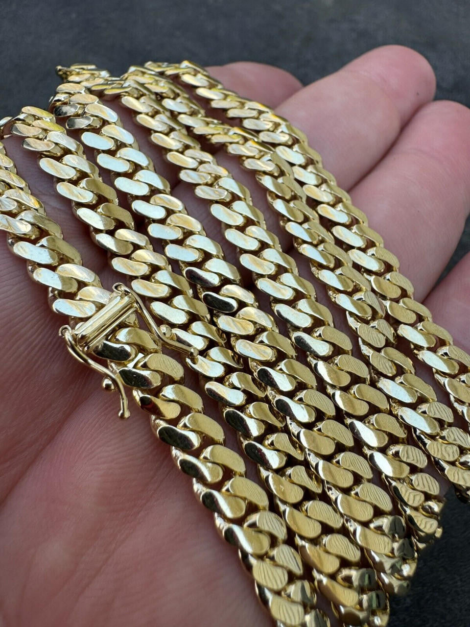 HarlemBling HANDMADE Tight Link Solid 14k Gold Miami Cuban Link Chain Or Bracelet Necklace