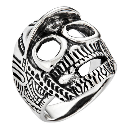 HarlemBling Happy Death Ring - 925 Silver Oxidized - Plain