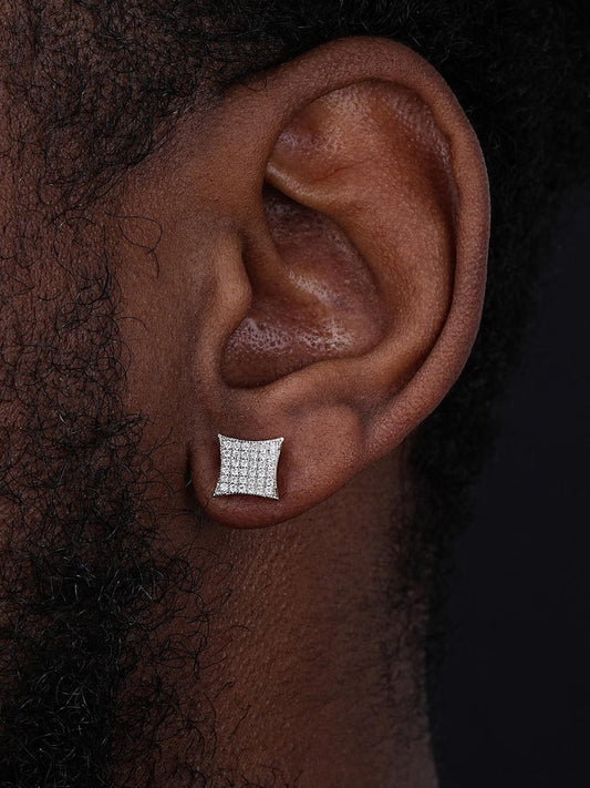 HarlemBling Harlem Kite Earrings - 925 Silver - CZ Stones - 9mm