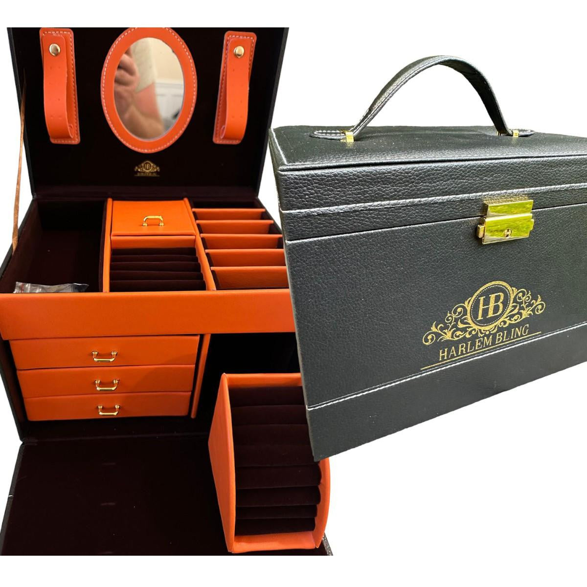 HarlemBling Harlembling Leather Full Size Home Jewelry Box Case