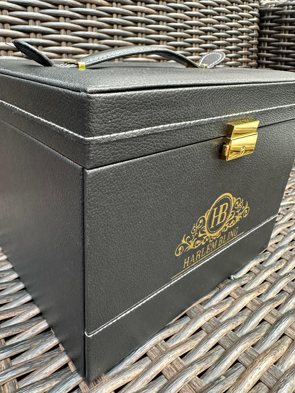 HarlemBling Harlembling Leather Full Size Home Jewelry Box Case