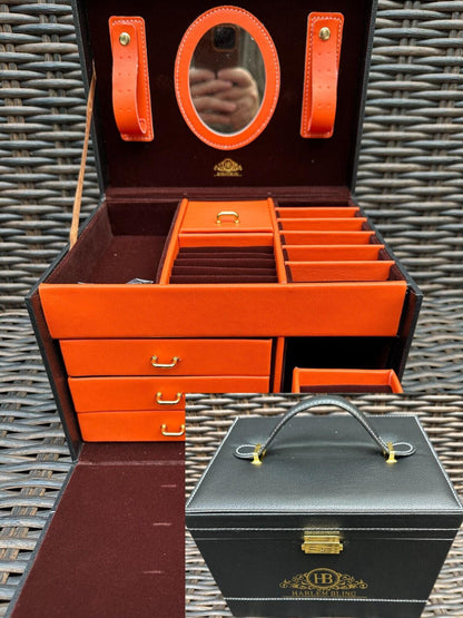 HarlemBling Harlembling Leather Full Size Home Jewelry Box Case