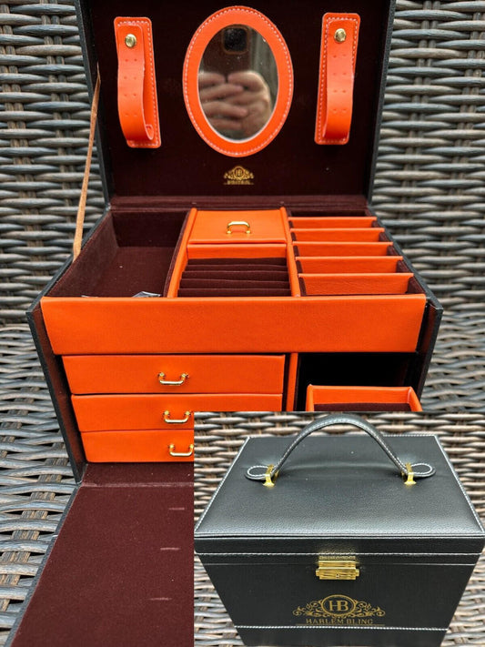 HarlemBling Harlembling Leather Full Size Home Jewelry Box Case