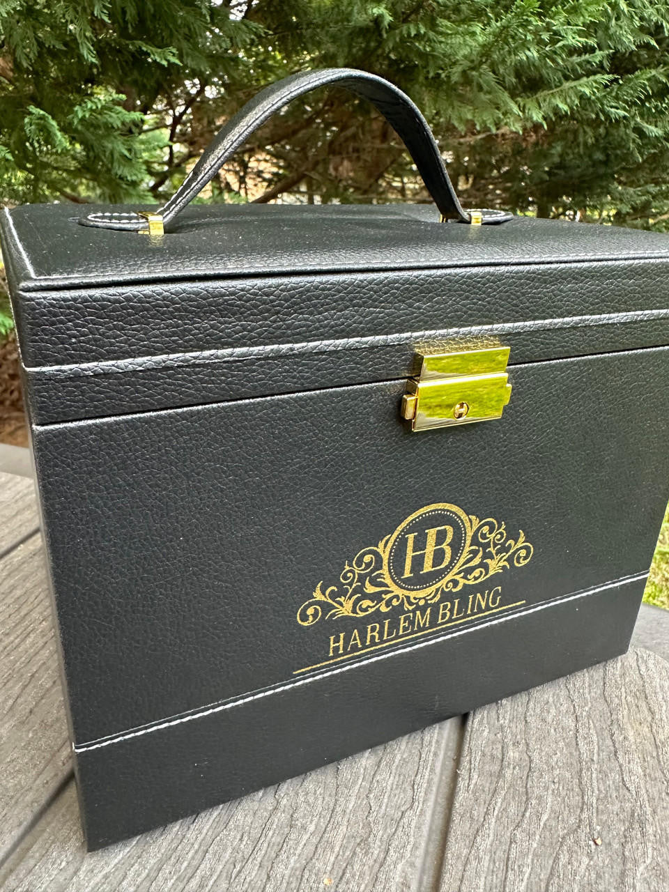 HarlemBling Harlembling Leather Full Size Home Jewelry Box Case