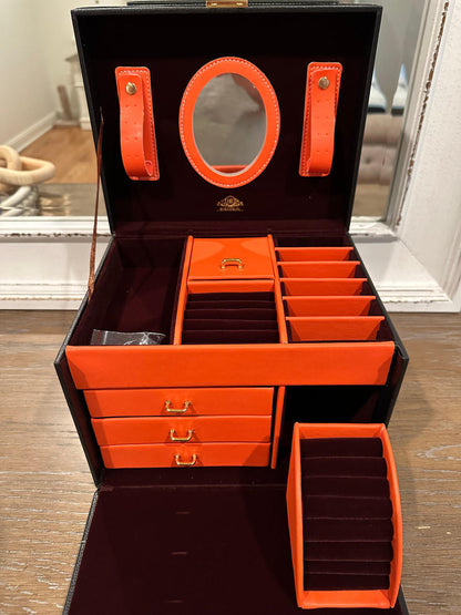 HarlemBling Harlembling Leather Full Size Home Jewelry Box Case