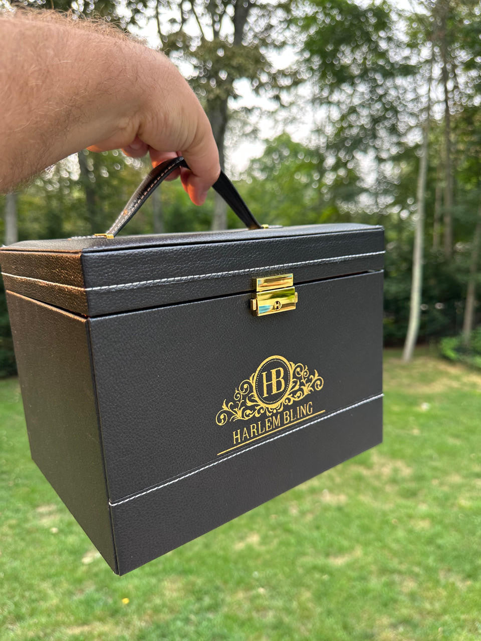 HarlemBling Harlembling Leather Full Size Home Jewelry Box Case