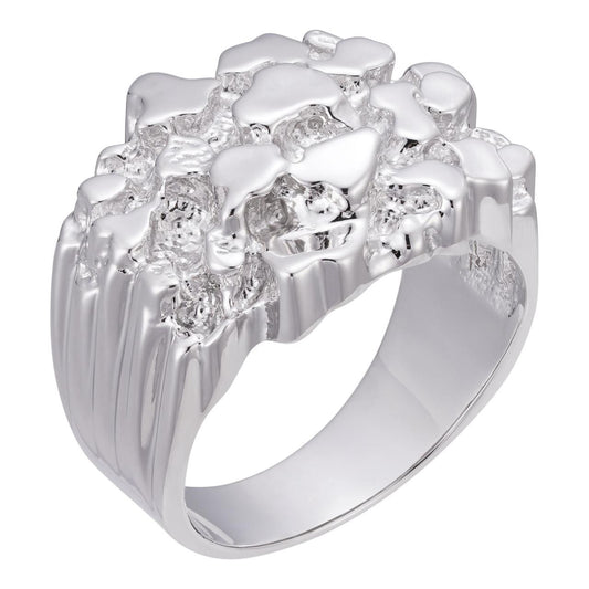 HarlemBling Harlembling Plain Classic Nugget Ring - Same Design Since 2015 -  925 Silver