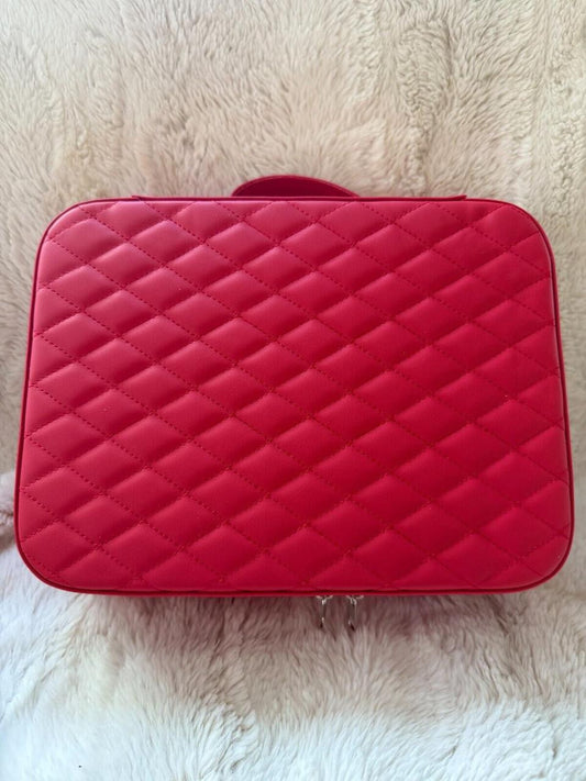 HarlemBling Harlembling Red Leather Travel Jewelry Box Carrying Case