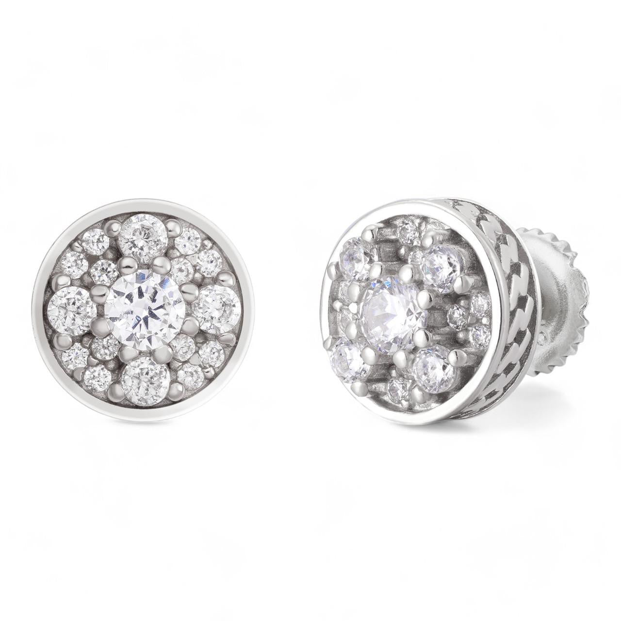 HarlemBling Havana Cuban Iced Out Earrings - 925 Silver - 9.5mm