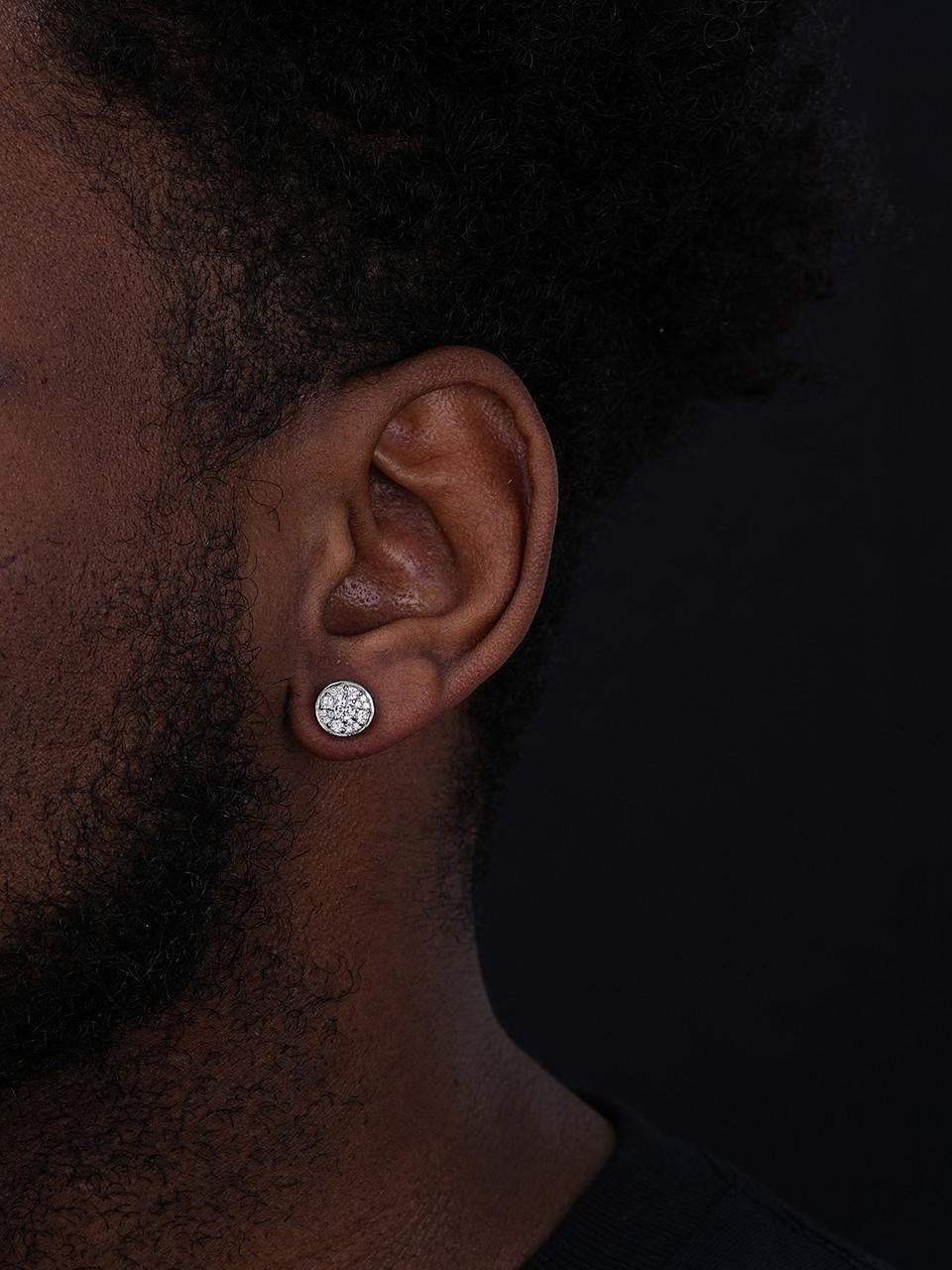 HarlemBling Havana Cuban Iced Out Earrings - 925 Silver - 9.5mm